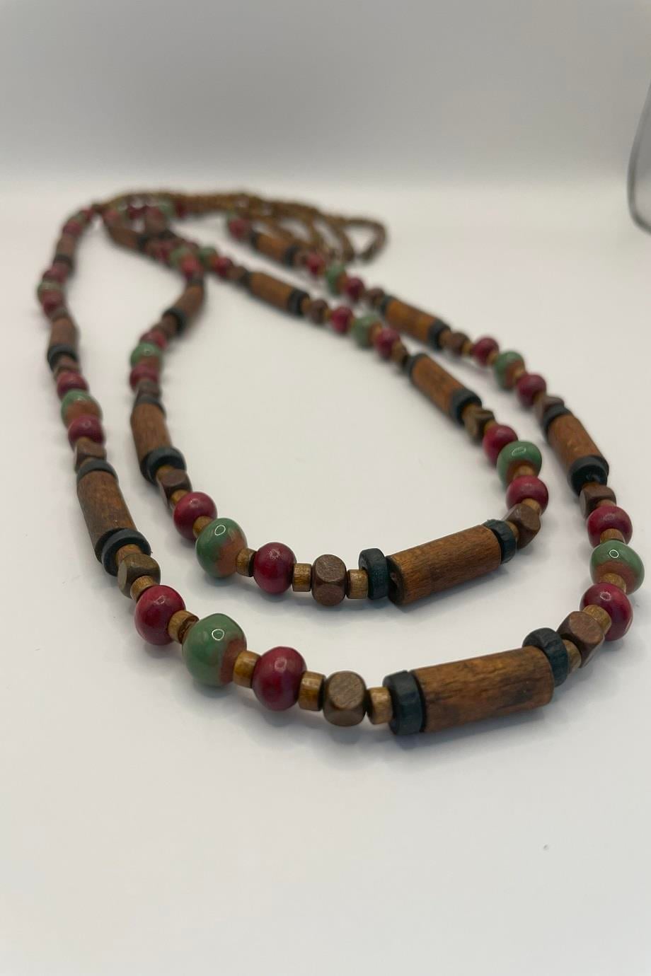 Natural Long Chakra Colours Handmade Necklace