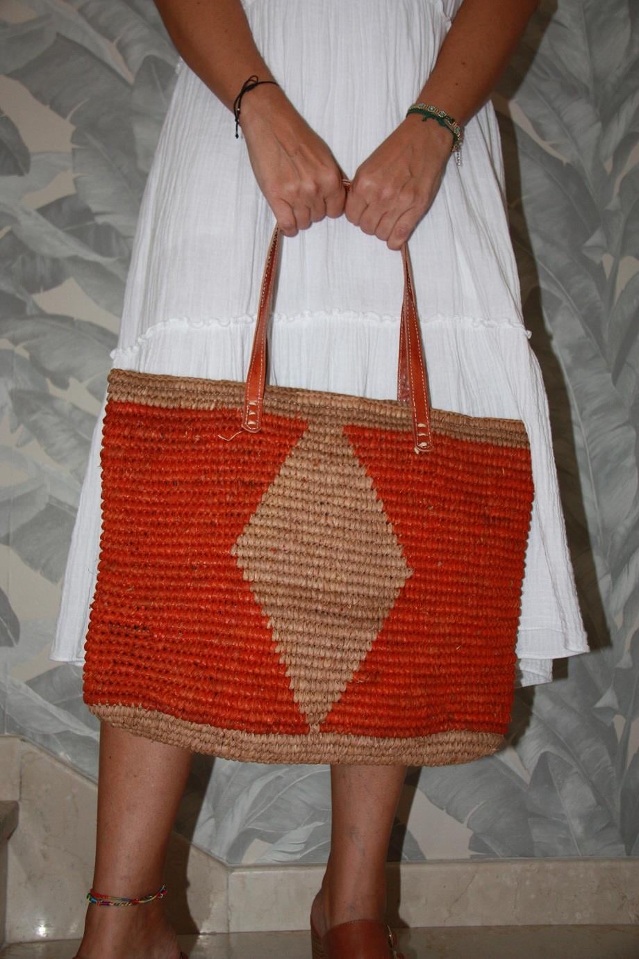 Organic Diamond Pattern Tote Bag