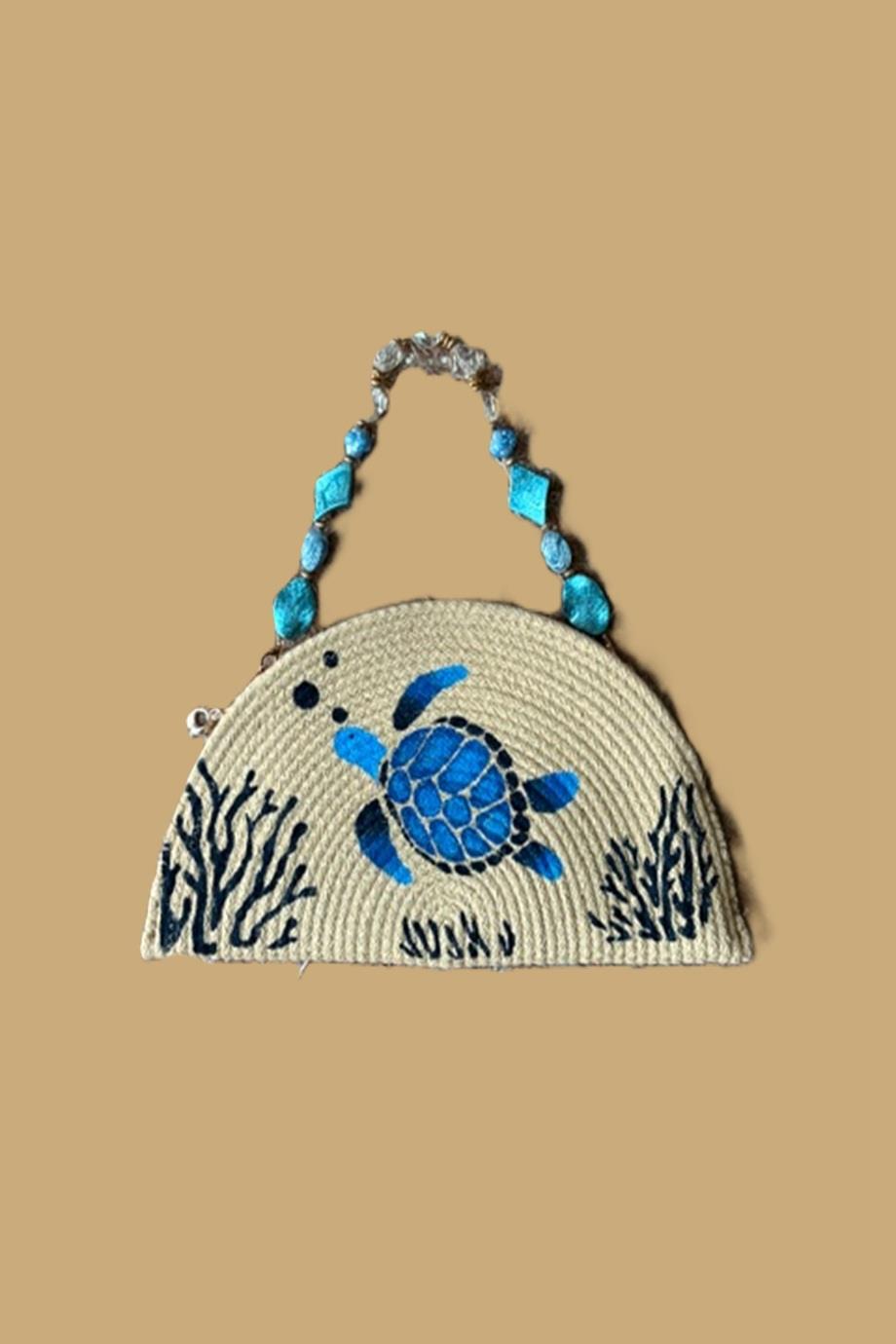 Patience and Beauty Hand-painted Multipurpose Bag