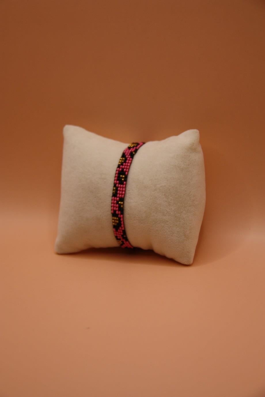 Pink Animal Print Miyuki Bracelet