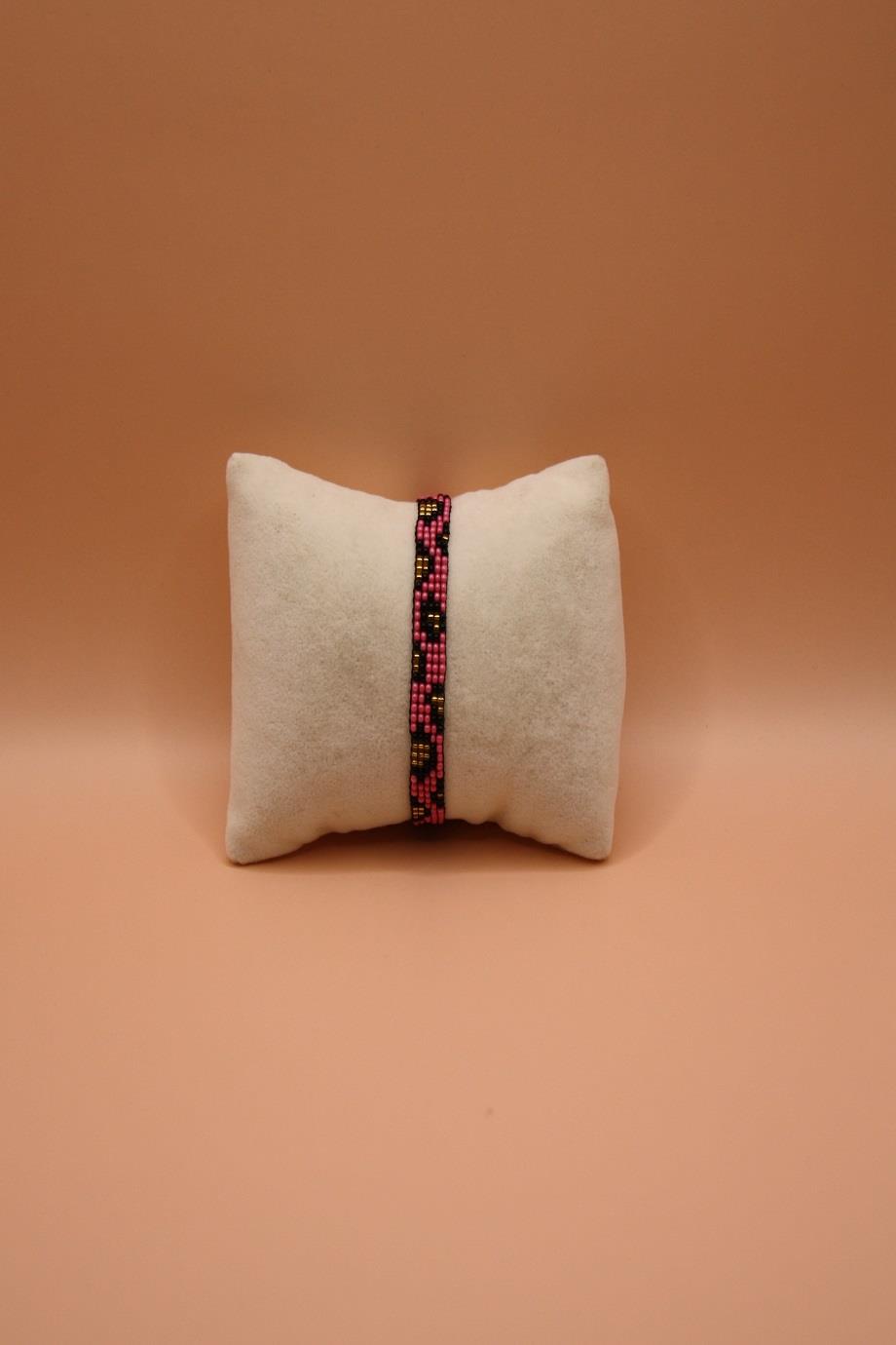 Pink Animal Print Miyuki Bracelet