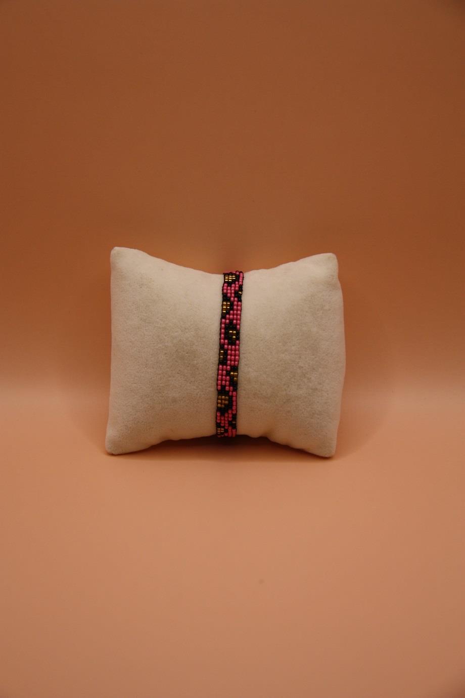 Pink Animal Print Miyuki Bracelet