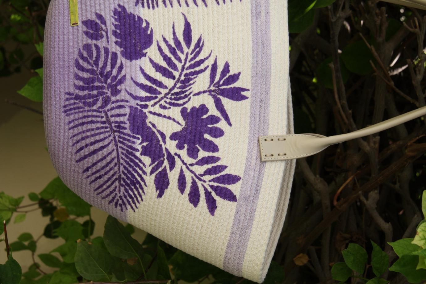 Purple Garden Handmade Tote Bag & Matching Pouch