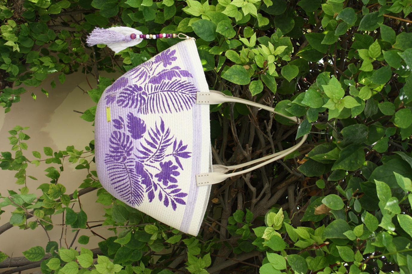 Purple Garden Handmade Tote Bag & Matching Pouch