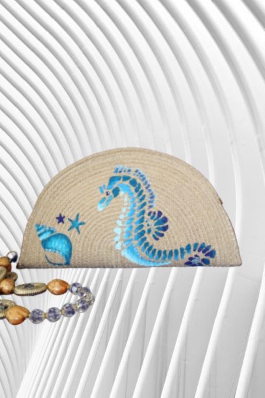 Soulmates Seahorse Handmade Clutch