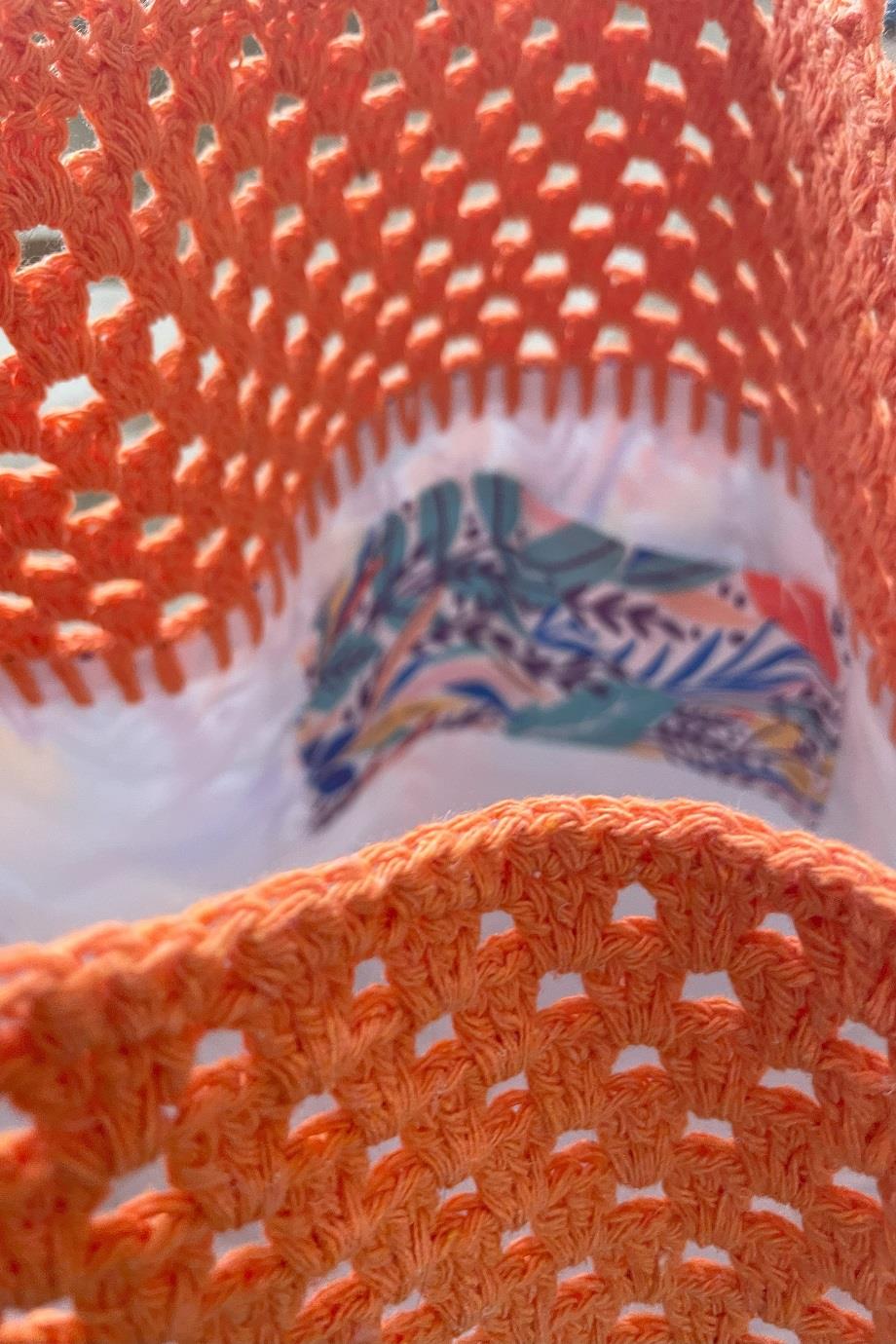 Spring Handmade Knitted Cotton Tote Bag