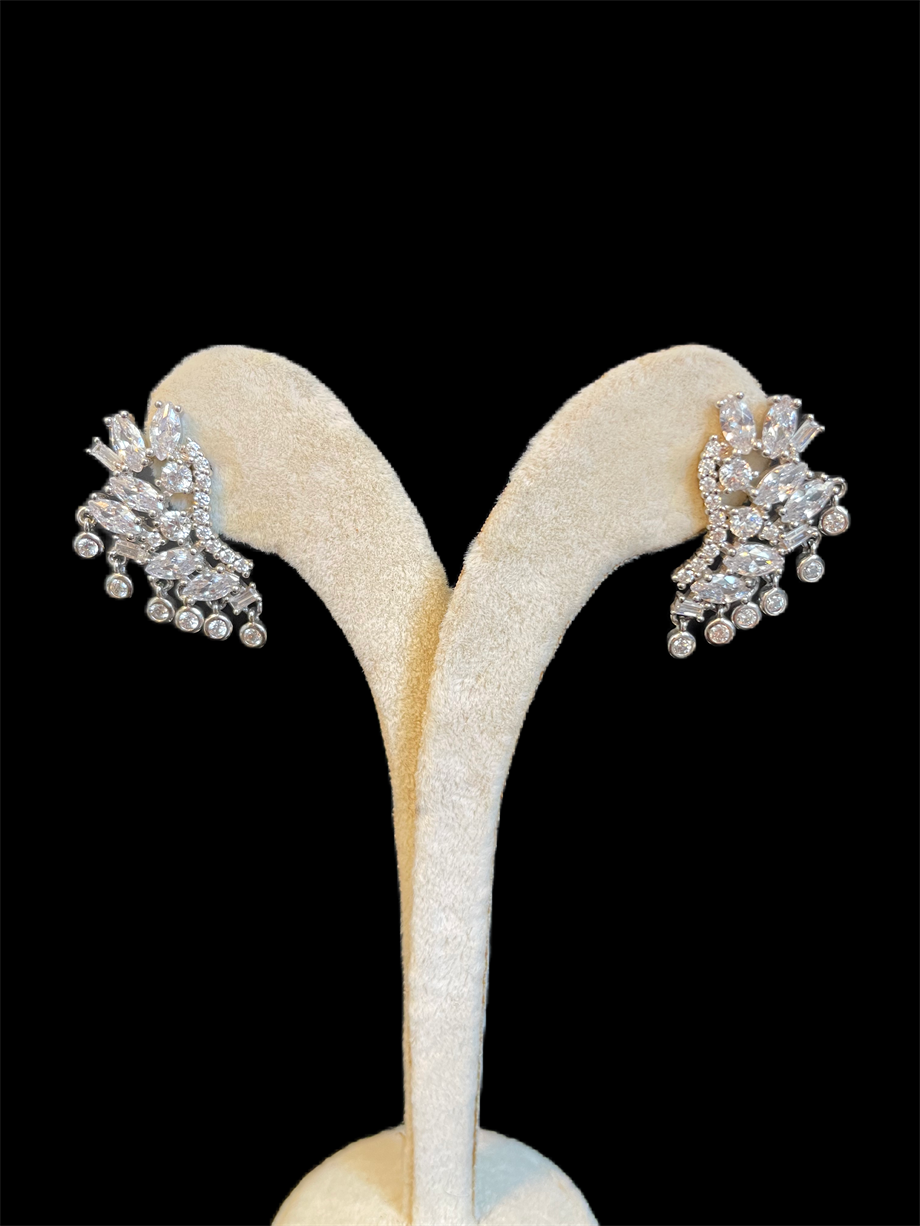 Sterling Silver Crown Earrings