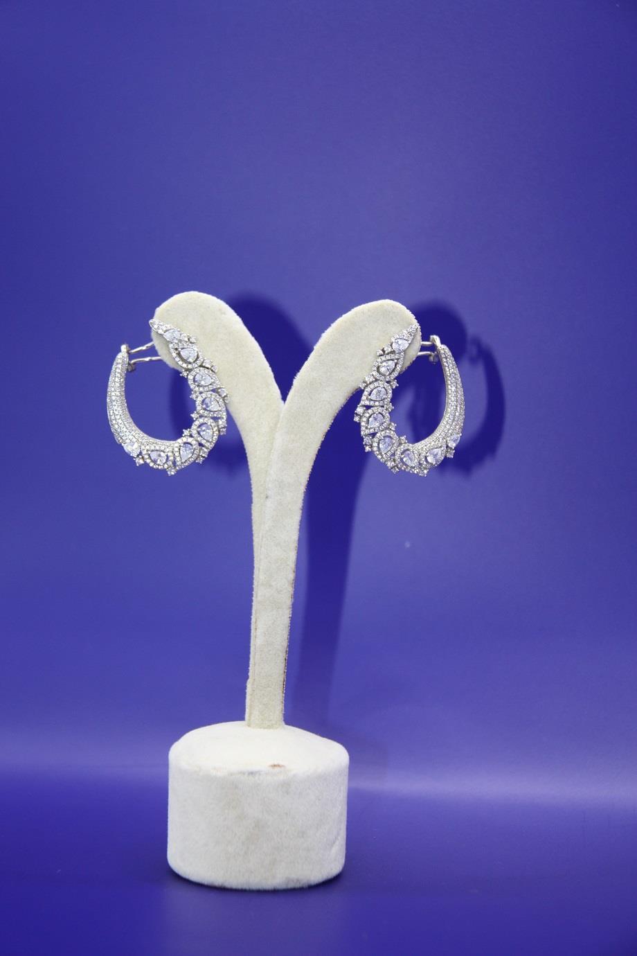 Sterling Silver Peacock Tail  Earrings