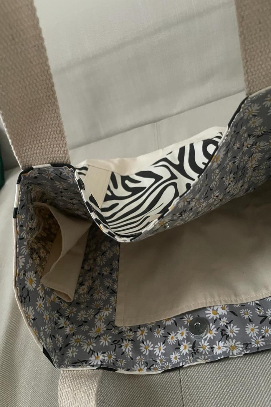 Timeless Black & White Canvas Tote Bag