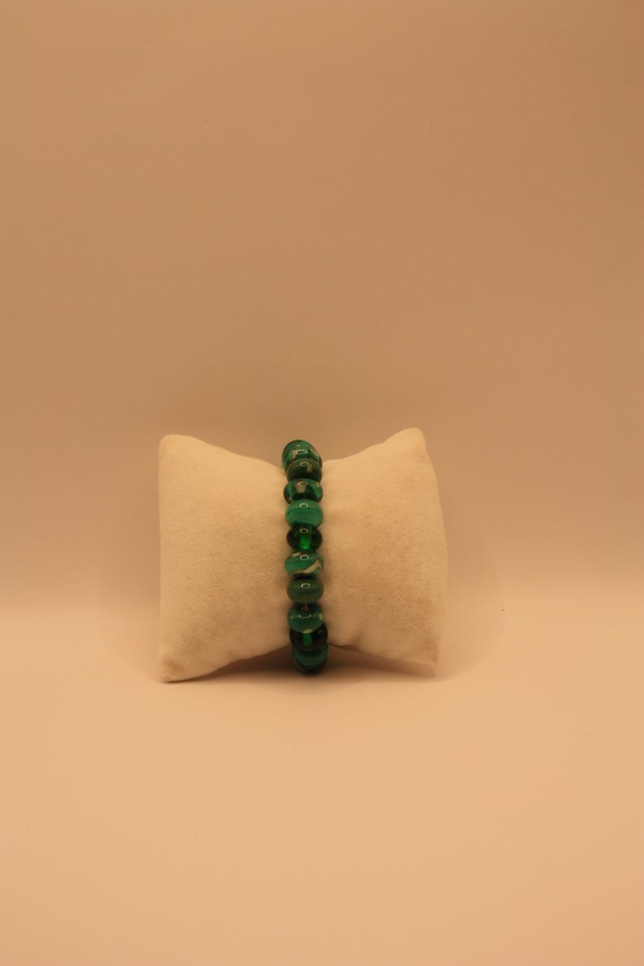 Tones of Green Murano Glass Bracelet