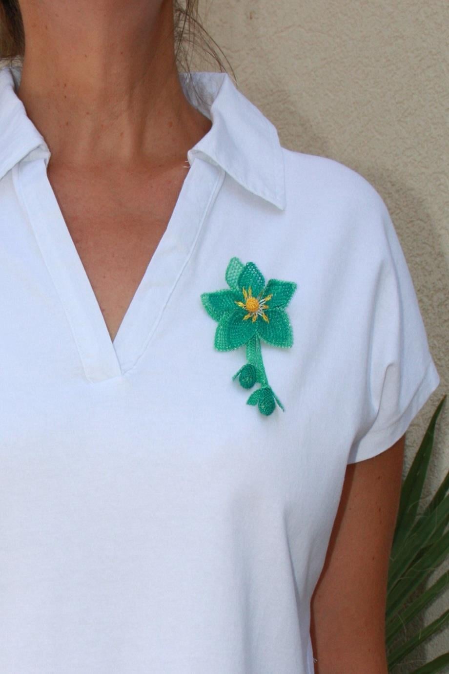 Turquoise Beauty Handmade Brooch