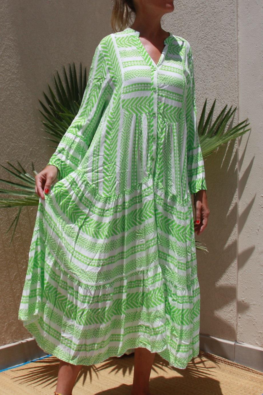 Women Geometric Pattern Maxi Dress
