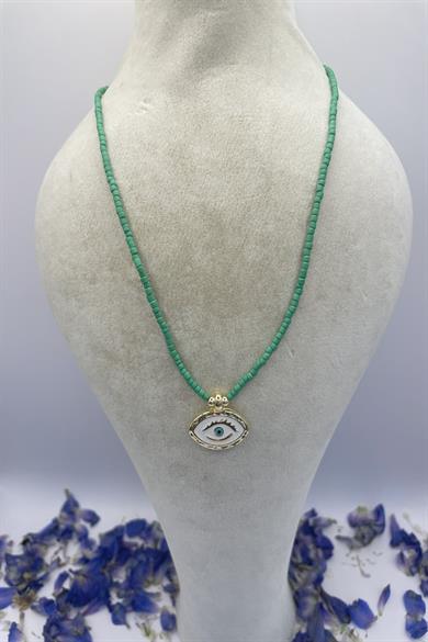 A Protective Necklace Blue Eye on Her