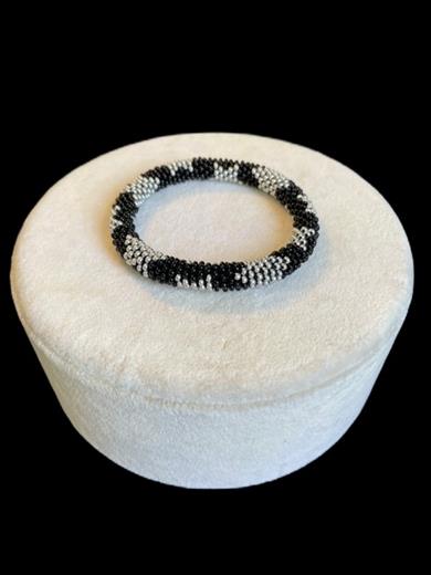 Black Star, Handmade Knitted Bracelet