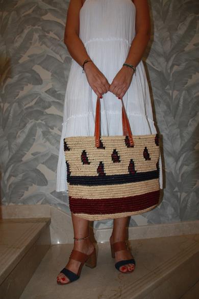 Casual  Natural Fiber Braid Tote Bag 