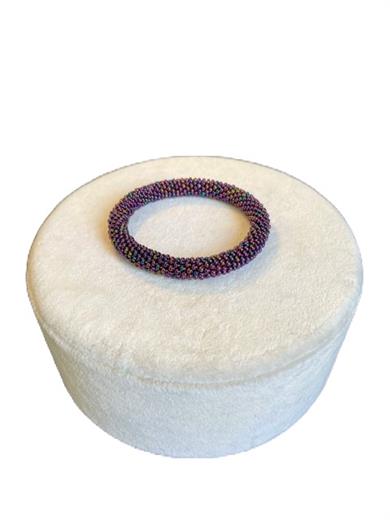 Chatoyant Purple Knitted Handmade Bracelet
