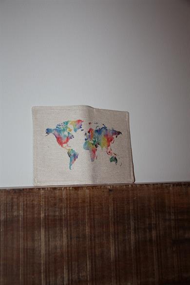 Colourful World Passport Cover and Wallet