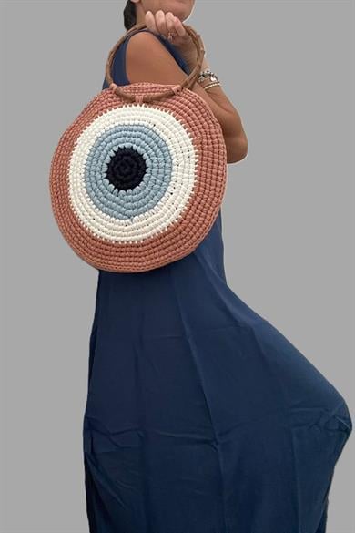 Crochet Round Bag Sea Breeze
