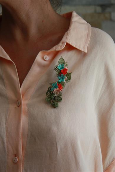 Flower Bouquet Handmade Brooch Gift for Her 