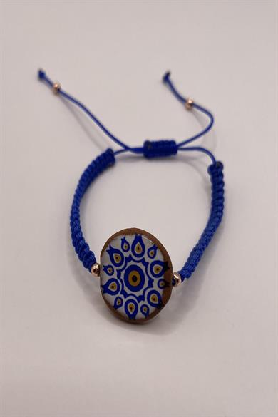 Flower of Love Hand Painted Clay Bracelet
