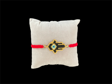 Hamsa Hand Evil Eye Makrome Miyuki Bracelet 