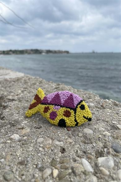 Handmade Embroidered Fish Hair Clip