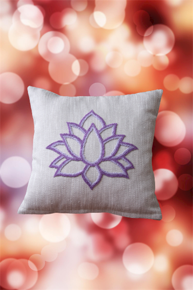 Handmade Lotus Pillow Cover