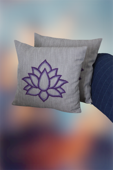 Handmade Lotus Pillow Cover