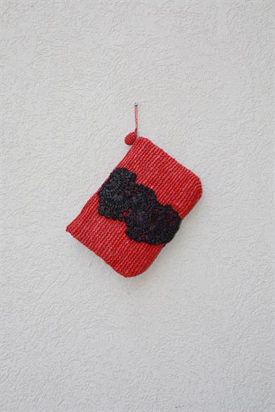 Handmade Naturally Cloured Red Clutch Bag