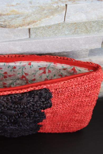 Handmade Naturally Cloured Red Clutch Bag