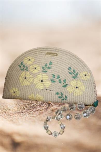Handpainted Poppies Field on Clutch