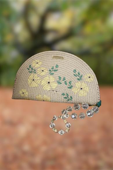 Handpainted Poppies Field on Clutch