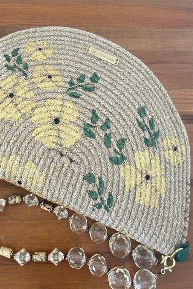 Handpainted Poppies Field on Clutch