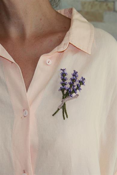 Lavender Bouquet Handmade Brooch
