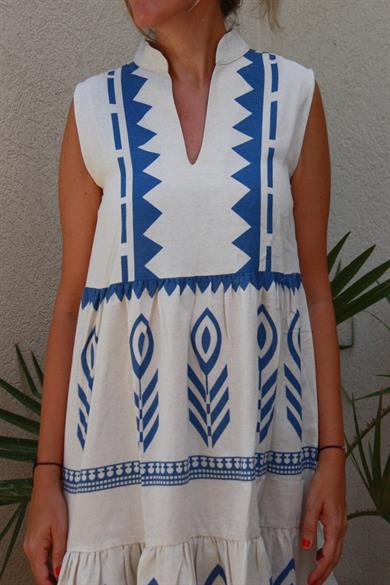 Linen Summer Sleeveless Midi Dress