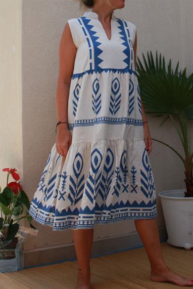 Linen Summer Sleeveless Midi Dress