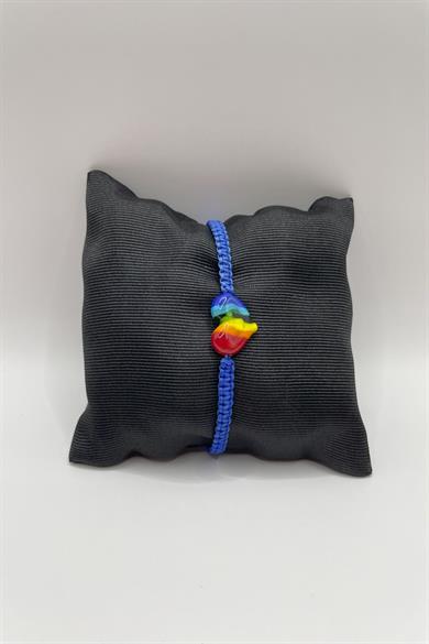 Lovely Rainbow Heart Adjustable Bracelet