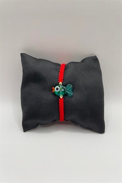 Murano Turquoise  Fish Makrome Bracelet  