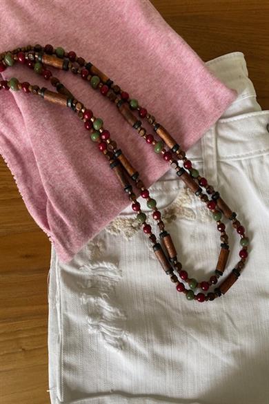 Natural Long Chakra Colours Handmade Necklace