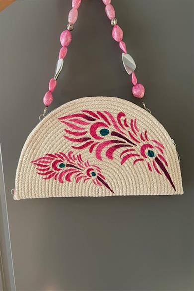 Peacock Feather  Elegant Clutch Bag