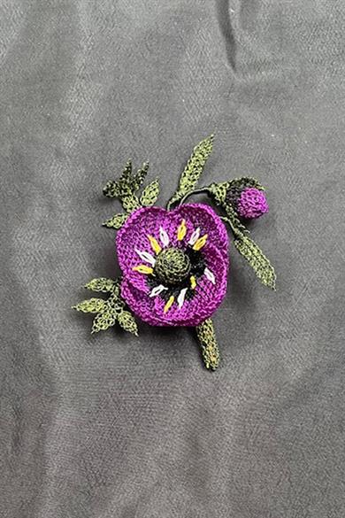 Poppy Flower Brooch Gift for Her