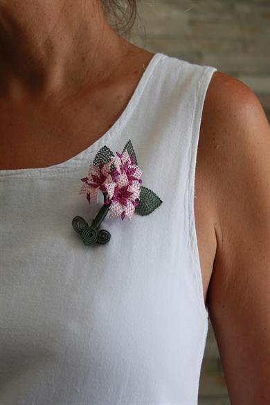Purple and Pink Art, Handmade Brooch