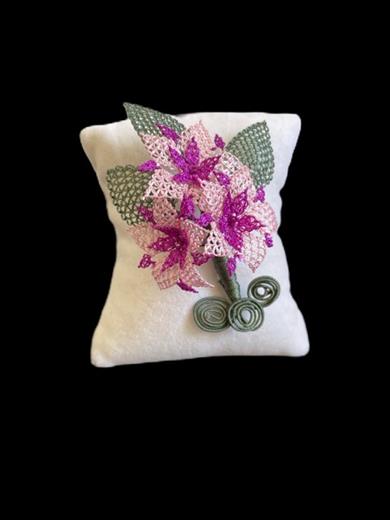 Purple and Pink Art, Handmade Brooch