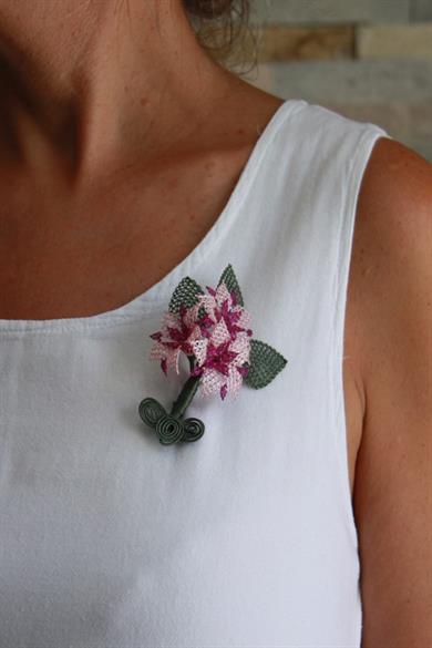 Purple and Pink Art, Handmade Brooch