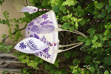 Purple Garden Handmade Tote Bag