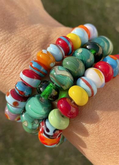 Rainbow Handmade Murano Glass Bracelet