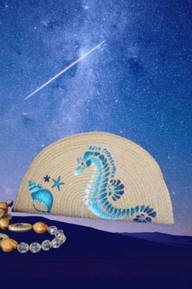 Soulmates Seahorse Handmade Clutch