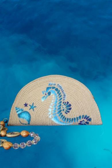 Soulmates Seahorse Handmade Clutch