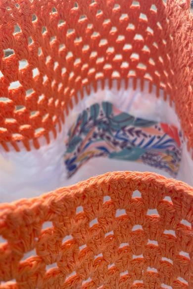 Spring Handmade Knitted Cotton Tote Bag