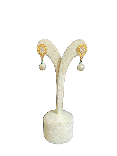 Sterling Silver Bridal  Pearl Earrings 